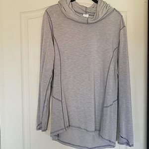 Grey cowl neck hoodie